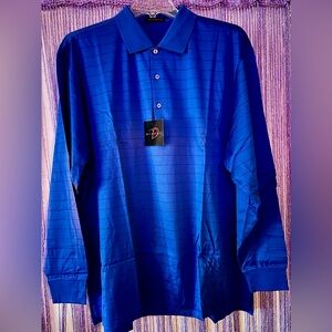 Divots Men’s Golf ⛳️ Shirt Collard Polo Long Sleeve XL. Brand new in package.